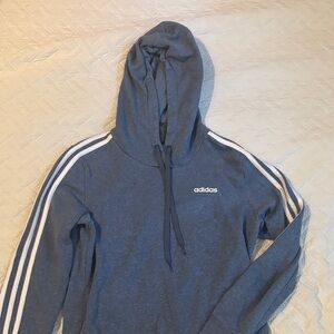 Adidas Heather Blue Pullover with White Accents size medium